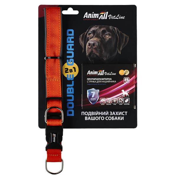 AnimAll VetLine комплект нашийник з протипаразитарною стрічкою (25 мм, 40-50 см) помаранч