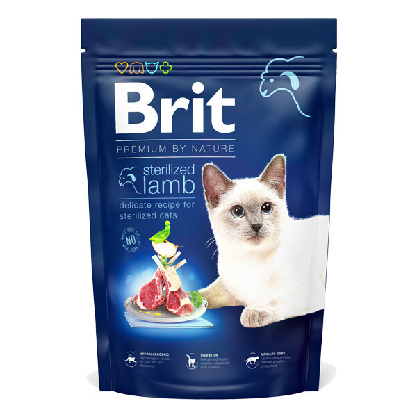Brit Premium Cat Sterilised Lamb Сухий корм для стерилізованих котів (ягня) 1.5 кг