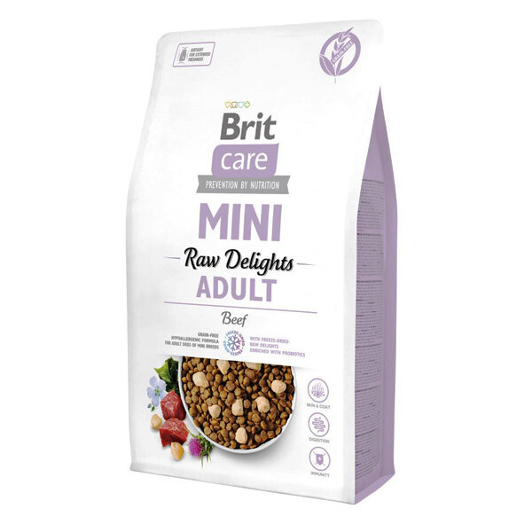 Brit Care Mini Raw Delights для собак малих порід з яловичиною 2 кг