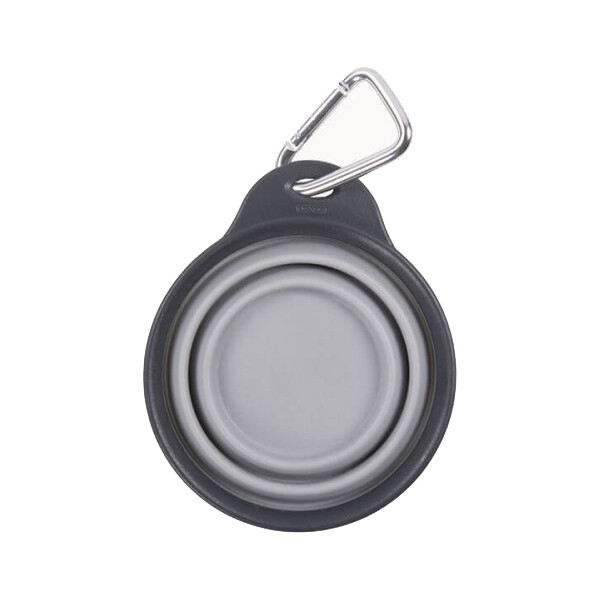 Dexas дорожня складна миска з карабіном 240 мл сіра