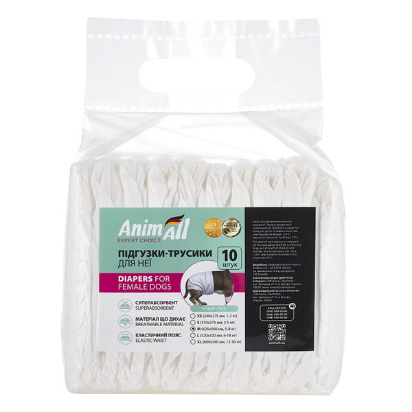 AnimAll підгузки для собак розмір M 1 уп.
