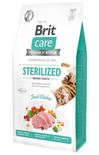 Brit Care GF Sterilized Urinary Health Fresh Chicken Сухий беззерновий корм для стерилізованих котів (курка) 7 кг