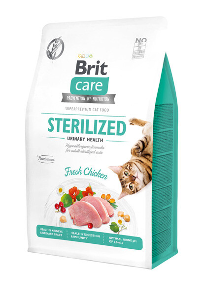Brit Care GF Sterilized Urinary Health Fresh Chicken Сухий беззерновий корм для стерилізованих котів (курка) 400 г