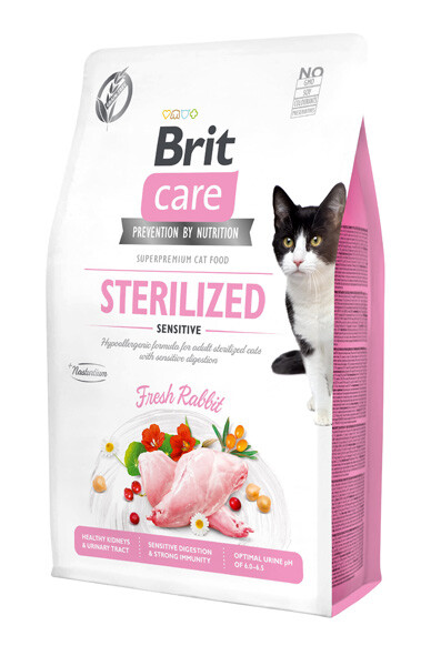 Brit Care GF Sterilized Sensitive Fresh Rabbit Сухий беззерновий корм (кролик) 2 кг