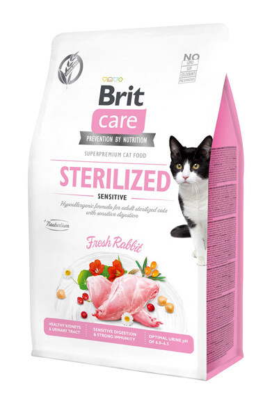 Brit Care GF Sterilized Sensitive Fresh Rabbit Сухий беззерновий корм (кролик) 400 г