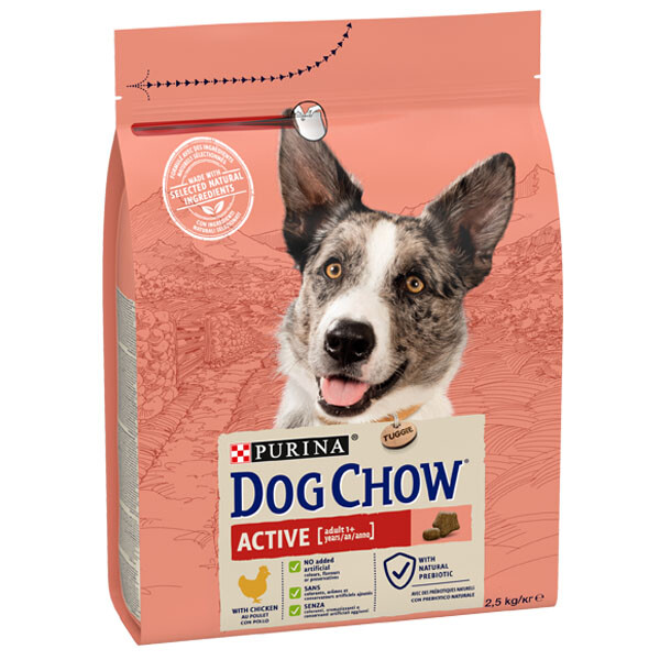 Dog Chow Active Сухий корм для активних собак (курка) 2.5 кг