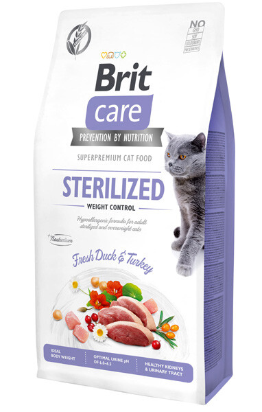 Brit Care GF Sterilized Fresh Duck & Turkey Сухий беззерновий корм для стерилізованих котів (качка та індичка) 7 кг