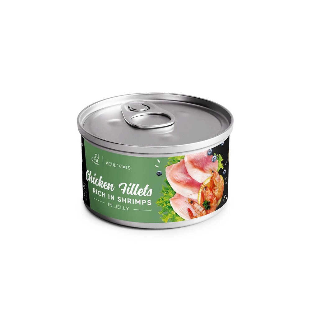 Savory Chicken Fillets вологий корм з філе курки з креветками 70 г