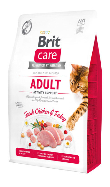 Brit Care GF Adult Activity Support Fresh Chicken & Turkey Сухий беззерновий корм (курка та індичка) 2 кг