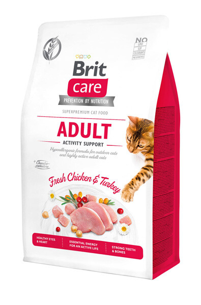 Brit Care GF Adult Activity Support Fresh Chicken & Turkey Сухий беззерновий корм (курка та індичка) 400 г