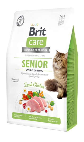 Brit Care GF Senior Fresh Chicken Сухий беззерновий корм для котів похилого віку (курка) 2 кг
