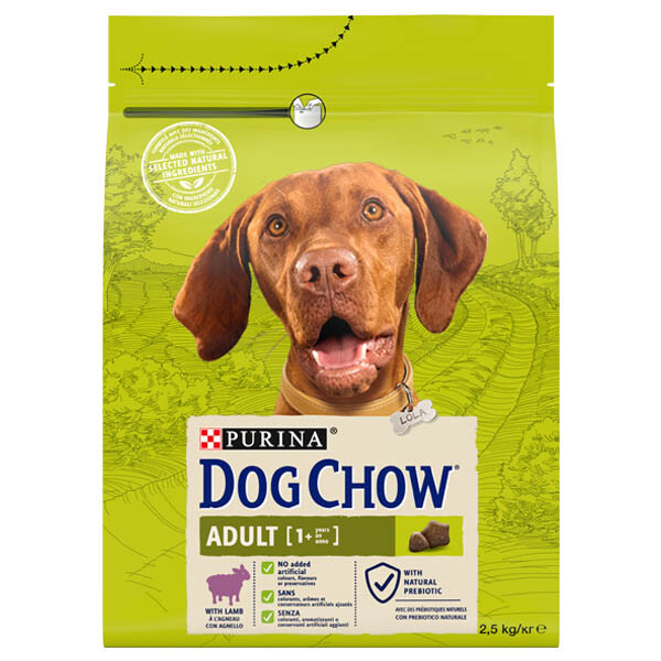 Dog Chow Adult Сухий корм для дорослих собак (ягня) 2.5 кг
