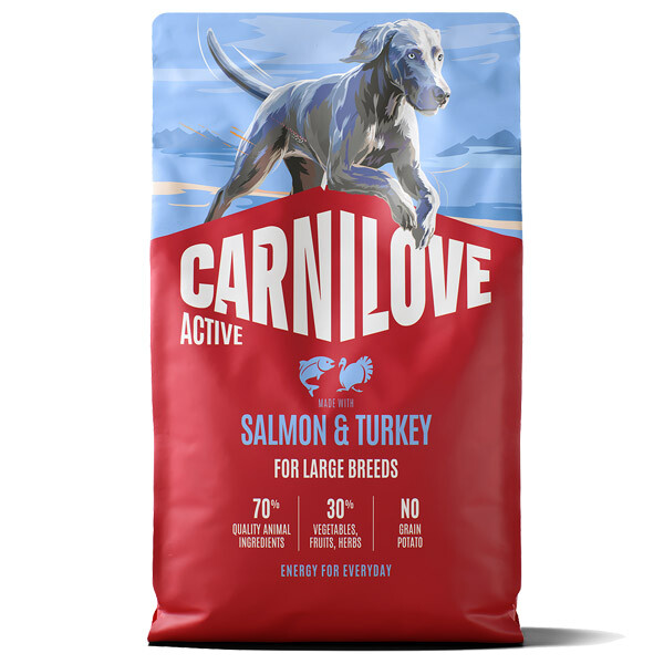 Сухий корм для собак великих порід Carnilove Active Salmon & Turkey (Лосось та індичка) 4 кг