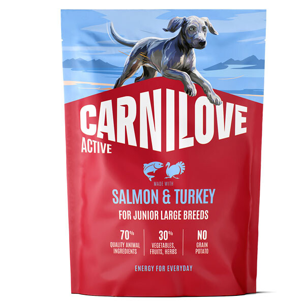 Сухий корм для молодих собак великих порід Carnilove Active Salmon & Turkey (Лосось та індичка) 1.5 кг