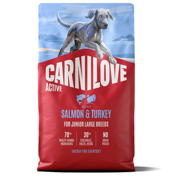 Сухий корм для молодих собак великих порід Carnilove Active Salmon & Turkey (Лосось та індичка) 4 кг