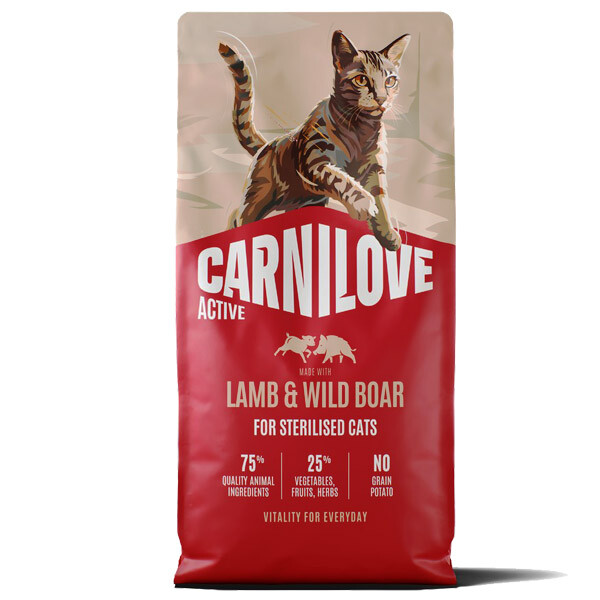 Сухий корм для стерилізованих котів Carnilove Active Lamb & Wild Boar Sterilised (Ягня і дикий кабан) 2 кг