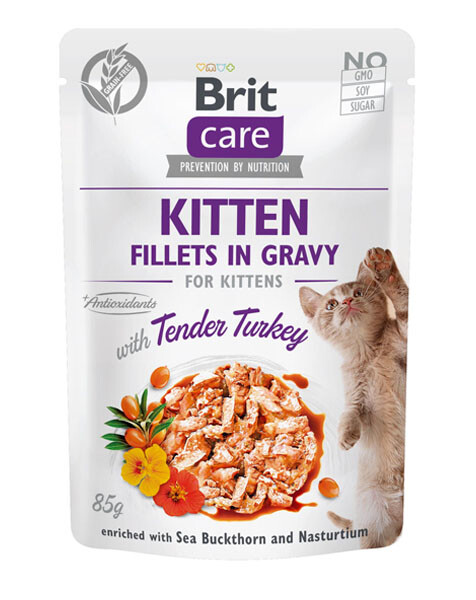 Brit Care Kitten Pouch Вологий корм для кошенят (індичка) 85 г