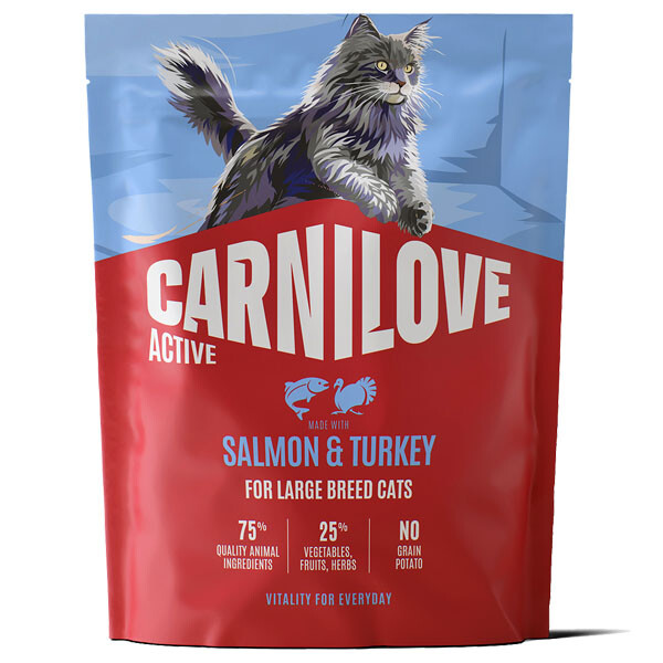 Сухий корм для котів великих порід Carnilove Active Salmon & Turkey (Лосось та індичка) 400 г