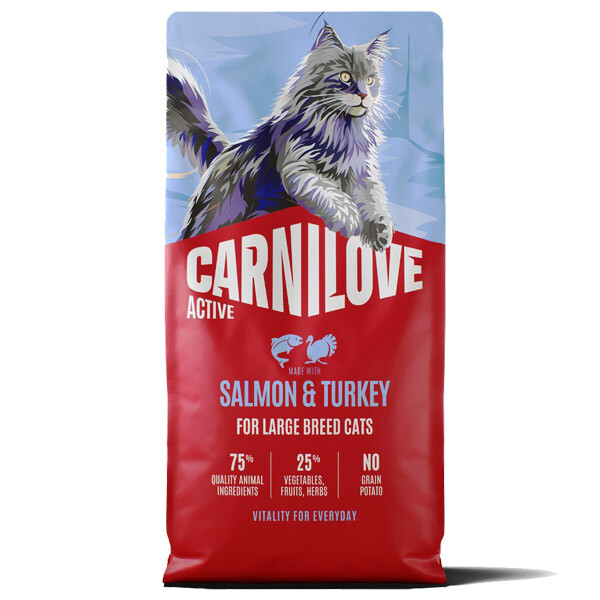 Сухий корм для котів великих порід Carnilove Active Salmon & Turkey (Лосось та індичка) 2 кг