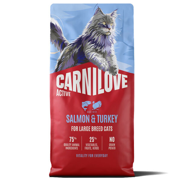 Сухий корм для котів великих порід Carnilove Active Salmon & Turkey (Лосось та індичка) 6 кг