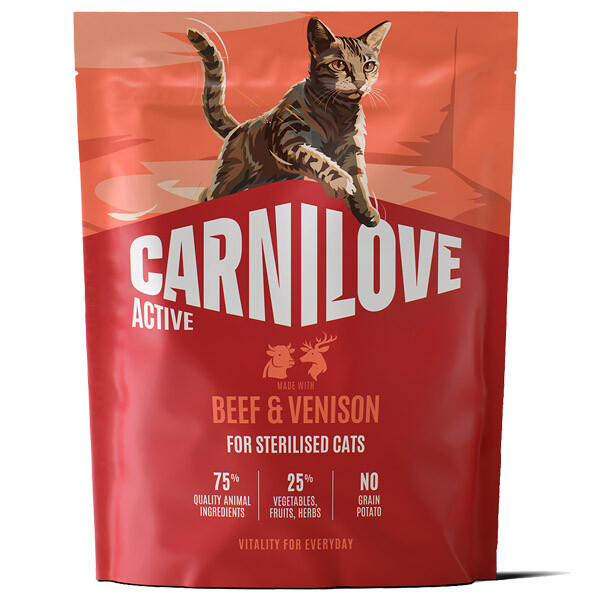 Сухий корм для стерилізованих котів Carnilove Active Beef & Venison Sterilised (Яловичина та оленина) 400 г