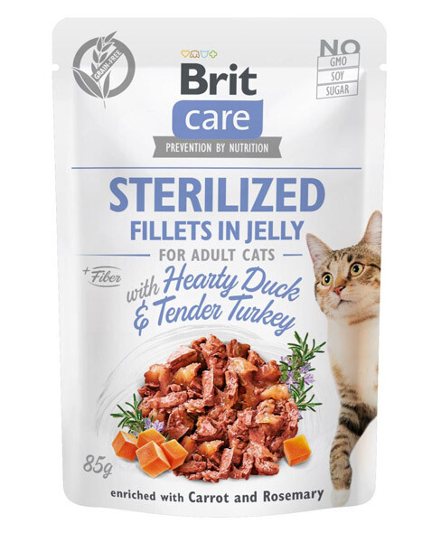Brit Care Sterilised Pouch Вологий корм (качка та індичка) 85 г