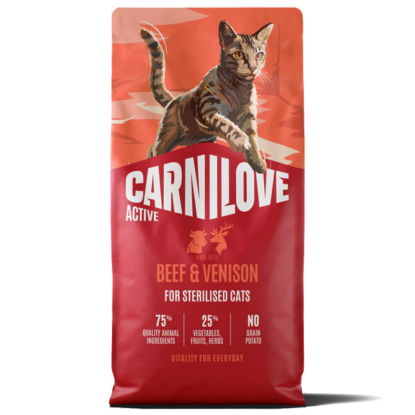 Сухий корм для стерилізованих котів Carnilove Active Beef & Venison Sterilised (Яловичина та оленина) 6 кг