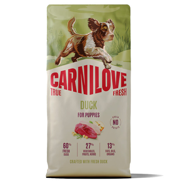 Сухий корм для цуценят Carnilove True Fresh Duck (Качка) 12 кг