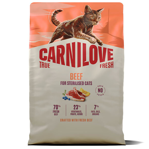 Сухий корм для стерилізованих котів Carnilove True Fresh Beef Sterilised (Яловичина) 2 кг