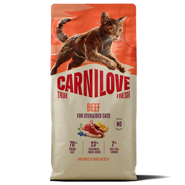 Сухий корм для стерилізованих котів Carnilove True Fresh Beef Sterilised (Яловичина) 6 кг