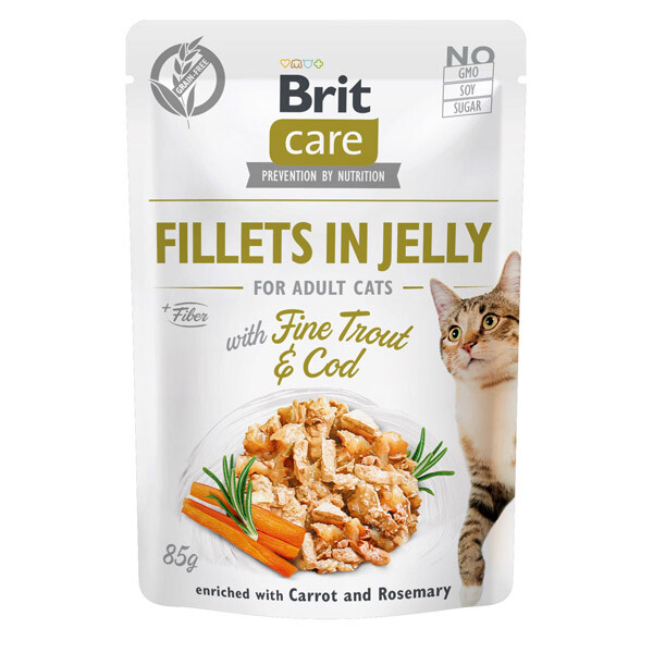 Brit Care Pouch Вологий корм (тріска і форель) 85 г