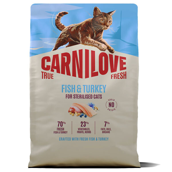 Сухий корм для стерилізованих котів Carnilove True Fresh Fish & Turkey Sterilised (Риба та індичка) 2 кг