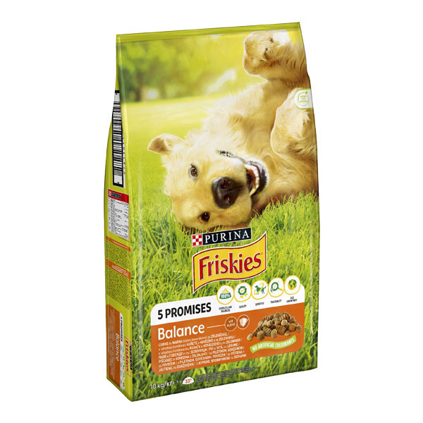 Friskies Balance Сухий корм для дорослих собак (курка, яловичина та овочі) 10 кг