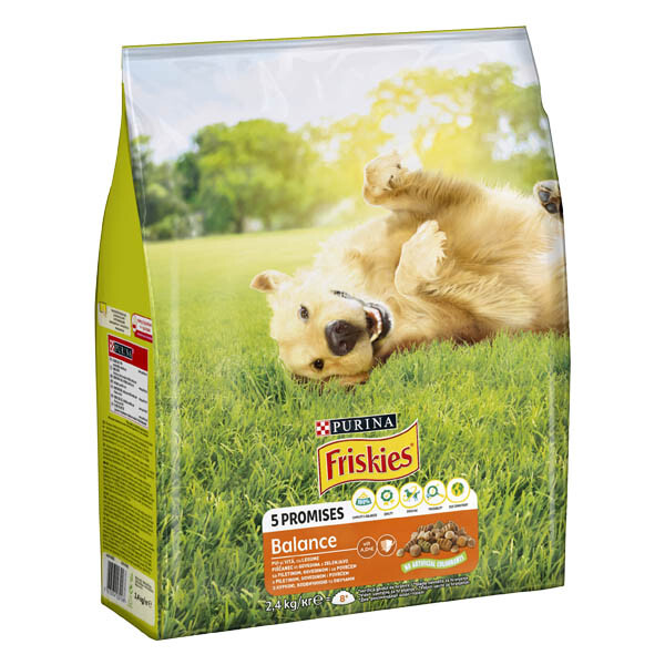 Friskies Balance Сухий корм для дорослих собак (курка, яловичина та овочі) 2.4 кг