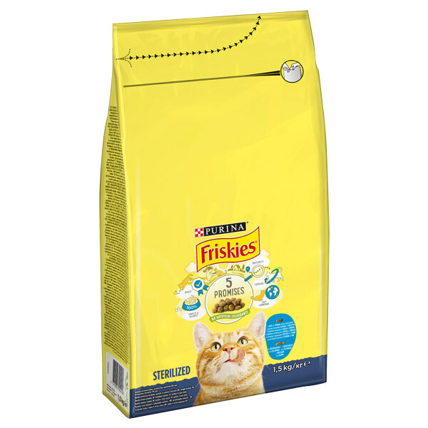 Friskies Sterilized Сухий корм (лосось та овочі) 1.5 кг