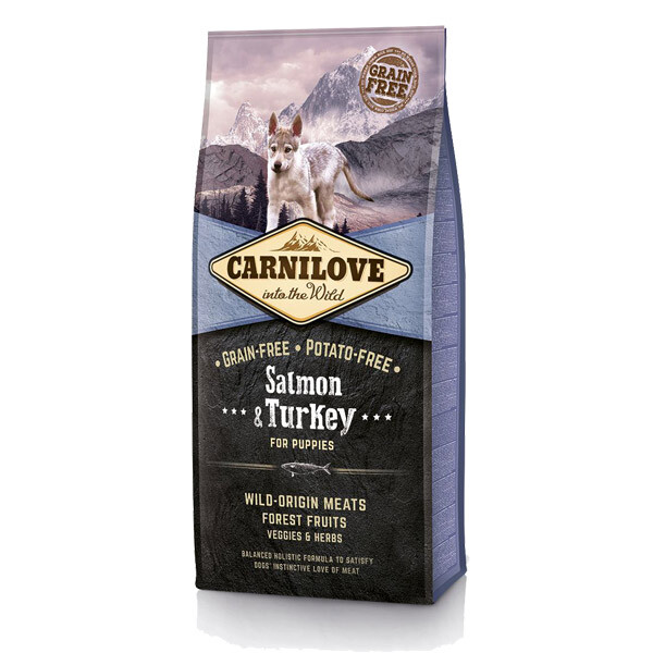 Carnilove Сухий корм для цуценят усіх порід (лосось та індичка) 12 кг