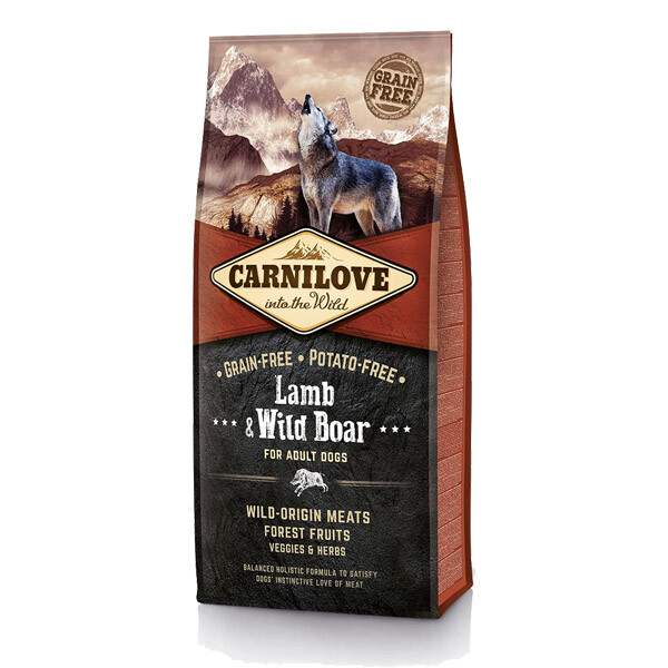 Carnilove Сухий корм для дорослих собак усіх порід (ягня і дикий кабан) 12 кг