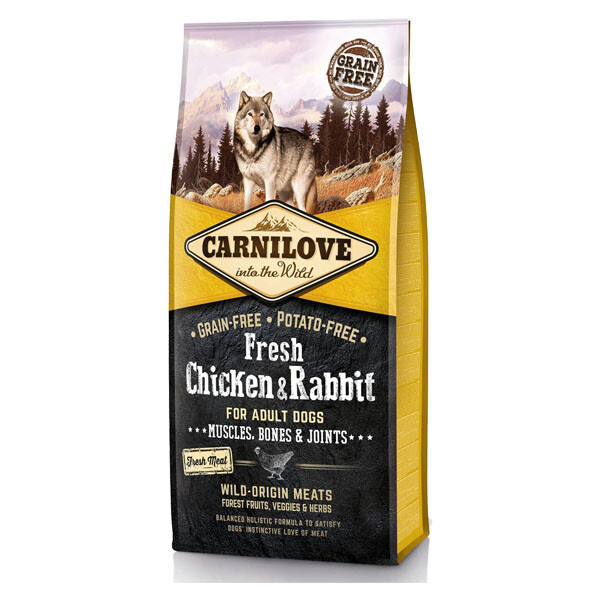 Carnilove Fresh Chicken & Rabbit Сухий корм (курка та кролик) 12 кг