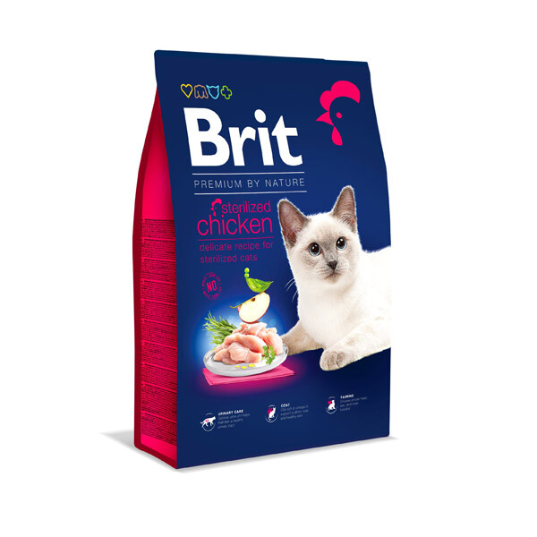 Brit Premium Cat Sterilised Chicken Сухий корм для стерилізованих котів (курка) 8 кг