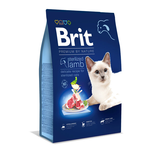 Brit Premium Cat Sterilised Lamb Сухий корм для стерилізованих котів (ягня) 8 кг