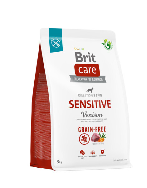 Brit Care GF Sensitive Сухий беззерновий корм для дорослих собак з чутливим травленням (оленина)  3 кг
