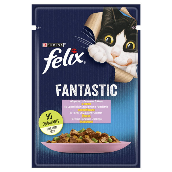Felix Fantastic Вологий корм (форель та зелені боби) 85 г