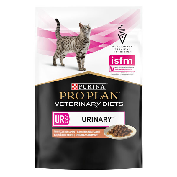 Вологий корм Pro Plan Veterinary Diets UR Urinary для лікування хвороб сечовидільної системи (лосось) 10х85 г
