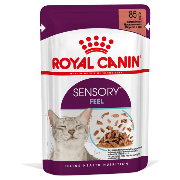 Вологий корм Royal Canin Sensory Feel gravy для котів, що стимулює витончене відчуття унікальних текстур 85 г