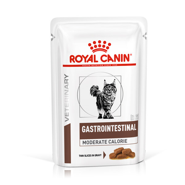 Вологий дієтичний корм Royal Canin Gastrointestinal Moderate Calorie для котів при розладах травлення 85 г