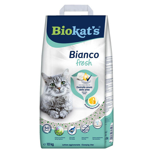 Biokat's Bianco бентонітовий наповнювач для котячого туалету 10 кг