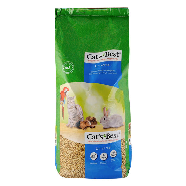 Наповнювач Cat's Best Universal для домашніх тварин (деревний) 22 кг