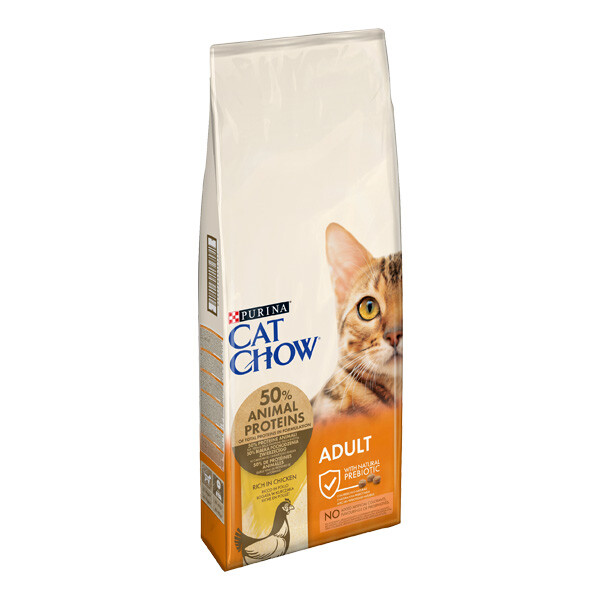 Сухий корм Cat Chow для дорослих котів (курка) 15 кг