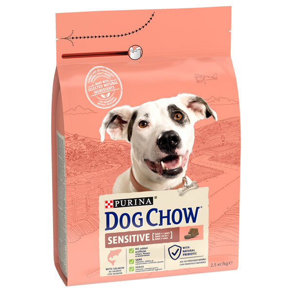 Сухий корм Dog Chow для собак схильних до алергії (лосось) 2.5 кг