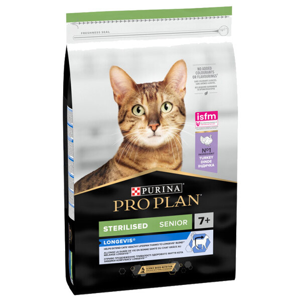 Сухий корм Pro Plan STERILISED SENIOR 7+ (індичка) 10 кг